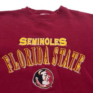 Florida State Seminoles Vintage Logo Athletic Crewneck Sweatshirt XL Burgundy
